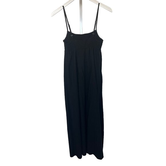 Zara Linen Blend Black Maxi Dress with Pockets - Picture 4 of 4